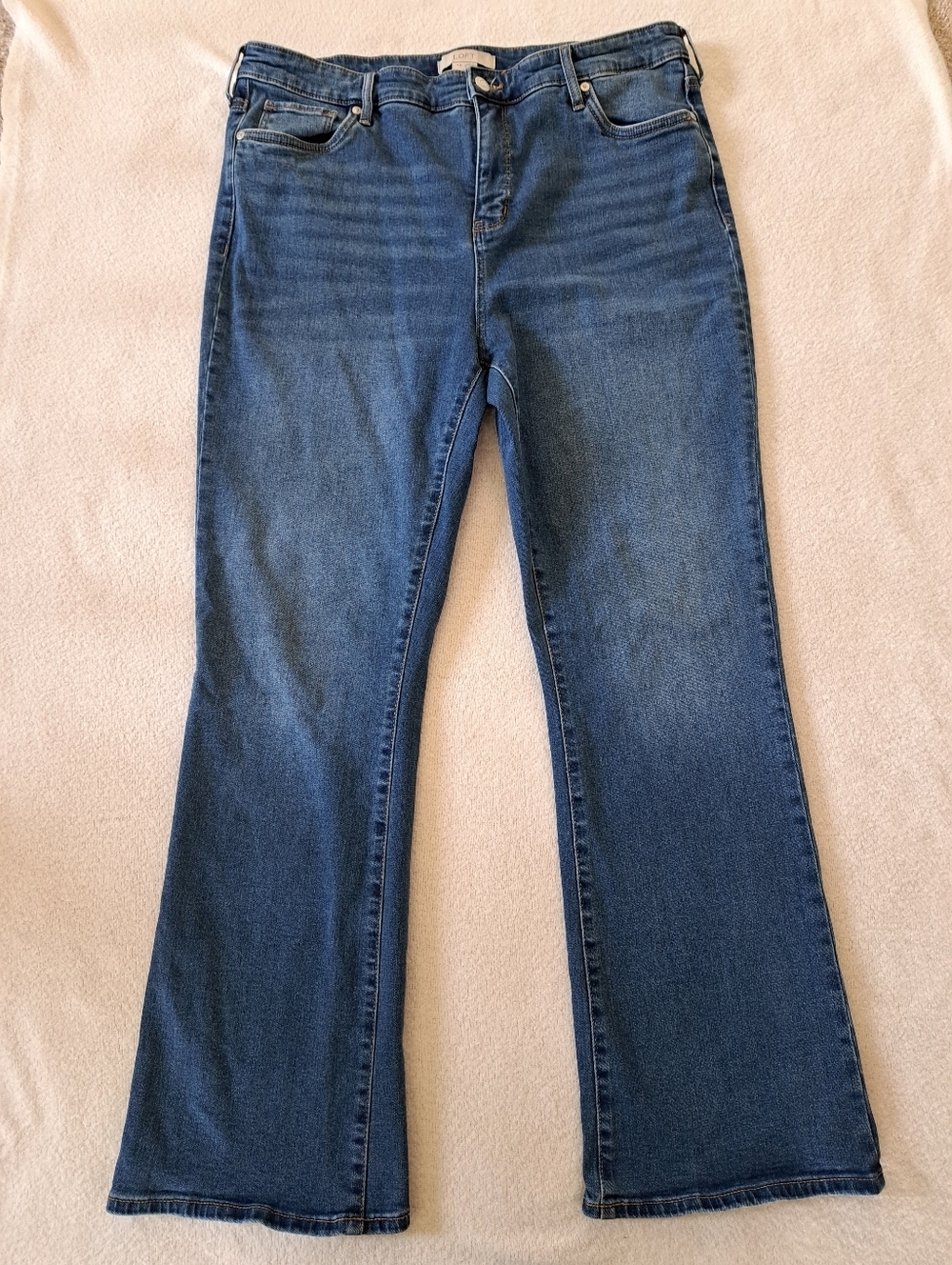 LOFT Womens Denim Boot Cut Jeans Size 14 Casual Stretch Western Classic